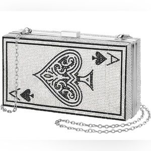 Crystal Ace of Spades Novelty Clutch